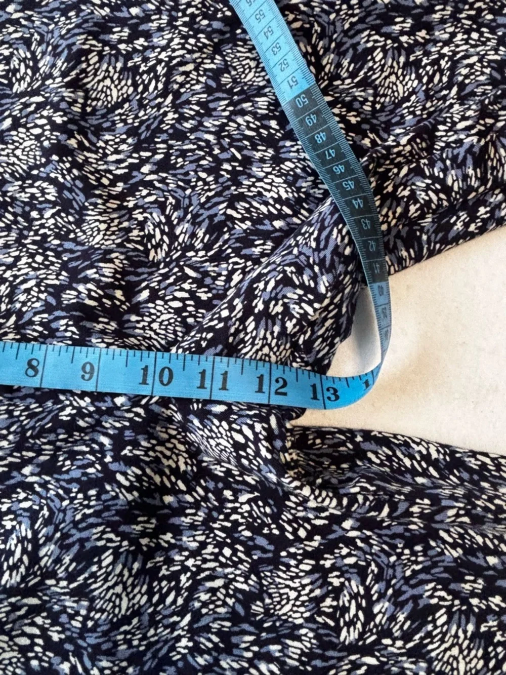 Terra & Sky 2X Plus‎ High Rise Leggings Navy Abstract Print Stretch